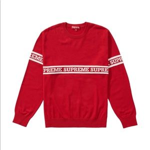 Supreme logo striped knit top